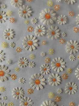 Stoff Gänseblümchen gelb-orange